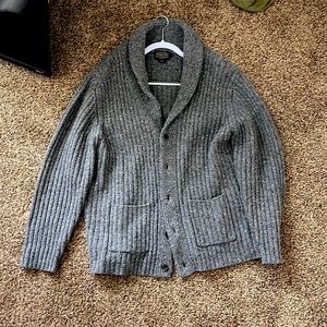 Grey large Pendleton cardigan worn 4 times
